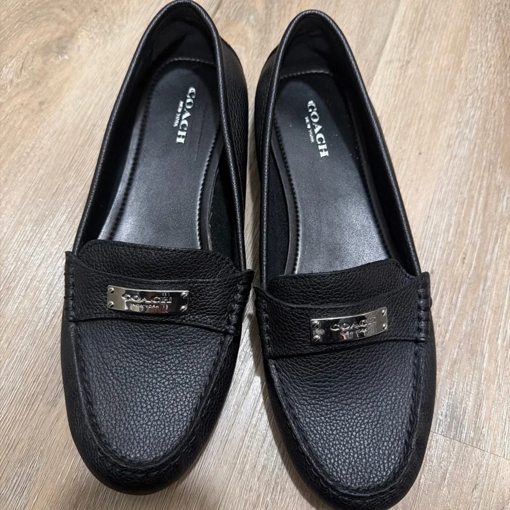 Coach Women's Fredrica Elegant Black Flats-size 8.5 - Picture 4 of 4